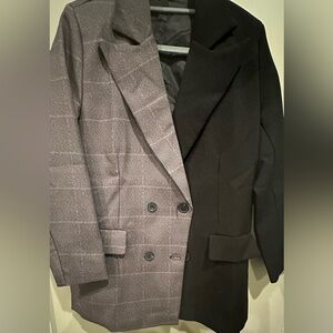 Mixed media blazer